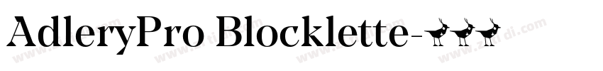 AdleryPro Blocklette字体转换